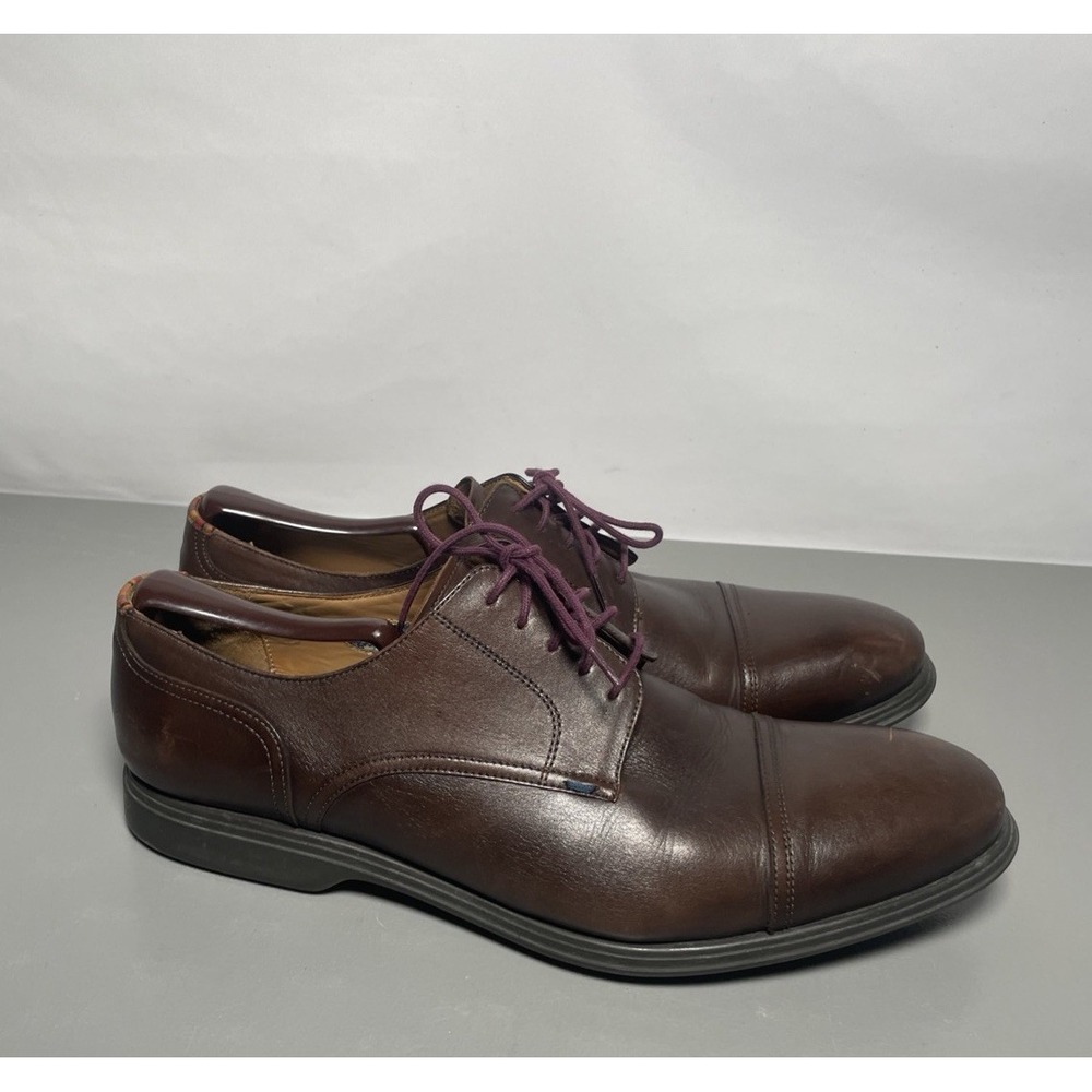 PS by Paul Smith Men's Brown Leather Cap-Toe Derby Dress Shoes US12 / EU 45
